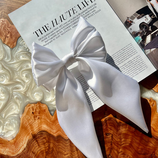 Bridal Luxury Silk Hair Bow Handmade