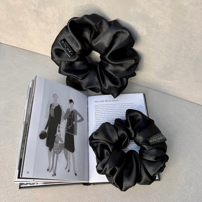 Luxury Silk Oversized Hair Scrunchie Handmade-Luxury Hair Accessories-Boncamila-Fashion Accessories-Black