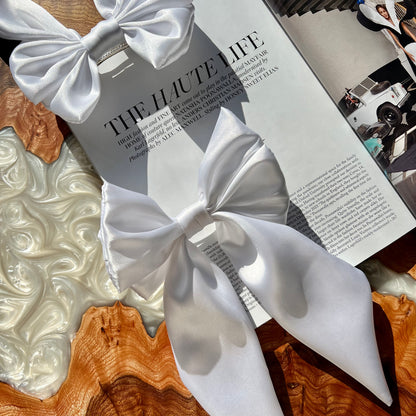 Bridal Luxury Silk Hair Bow Handmade