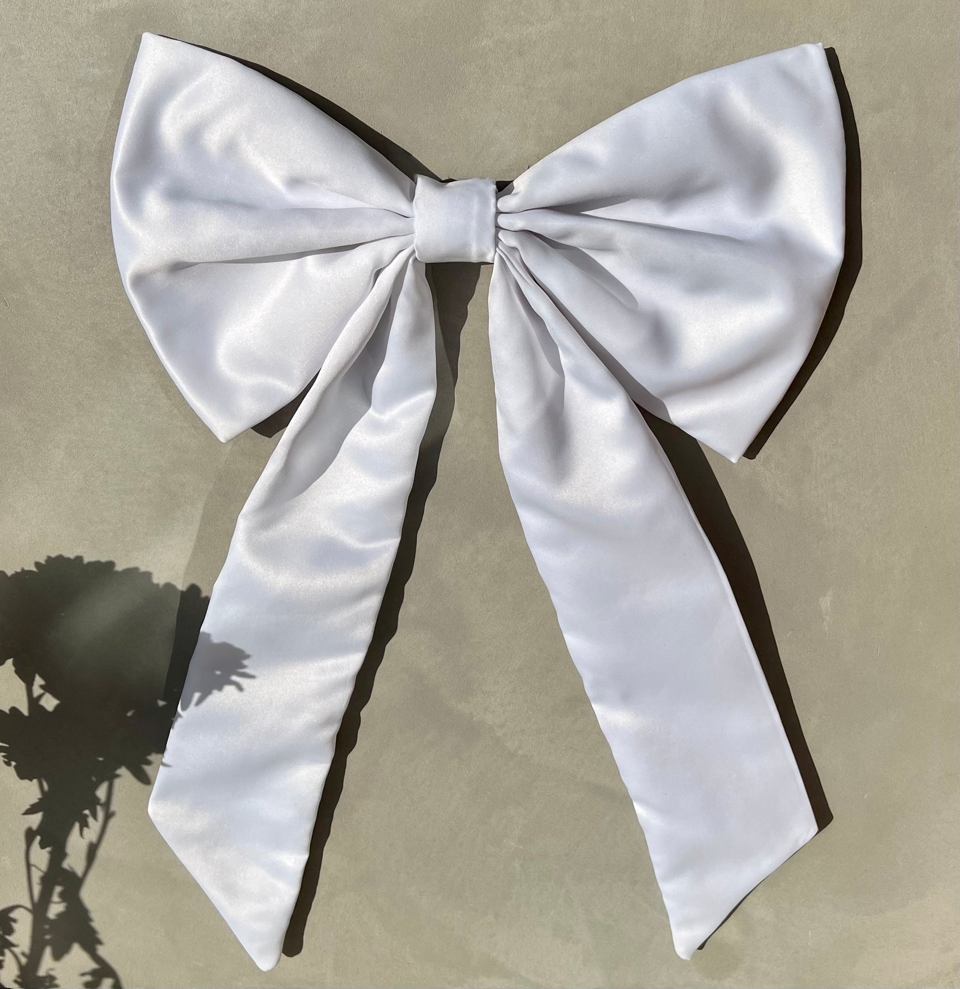 satin bows for dresses Bridal Detachable Wedding Dress Bow White Duchess Satin Handmade – Boncamila