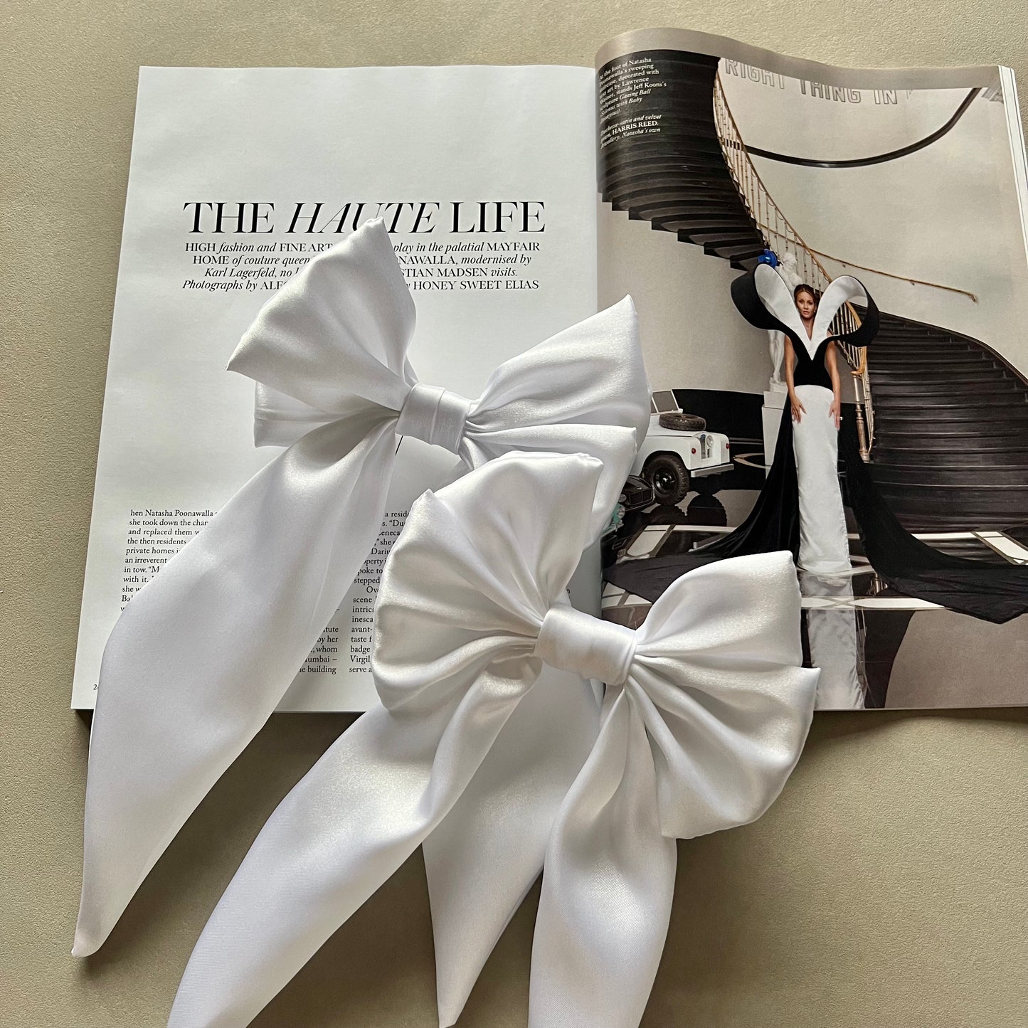 Luxury Silk Hair Bow Handmade