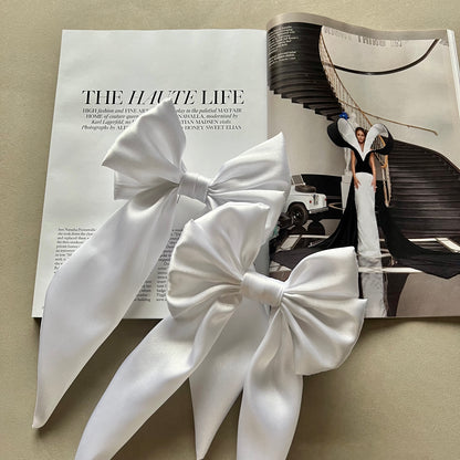 Luxury Silk Hair Bow Handmade