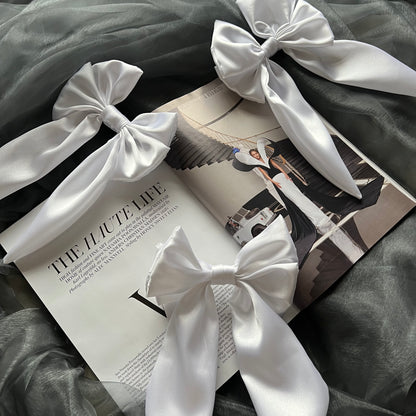 Luxury Silk Hair Bow Handmade