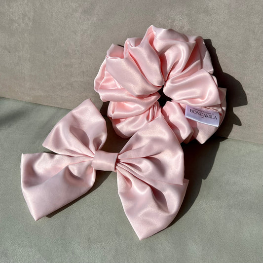 Premium Duchess Satin Hair Bow & Hair Scrunchie