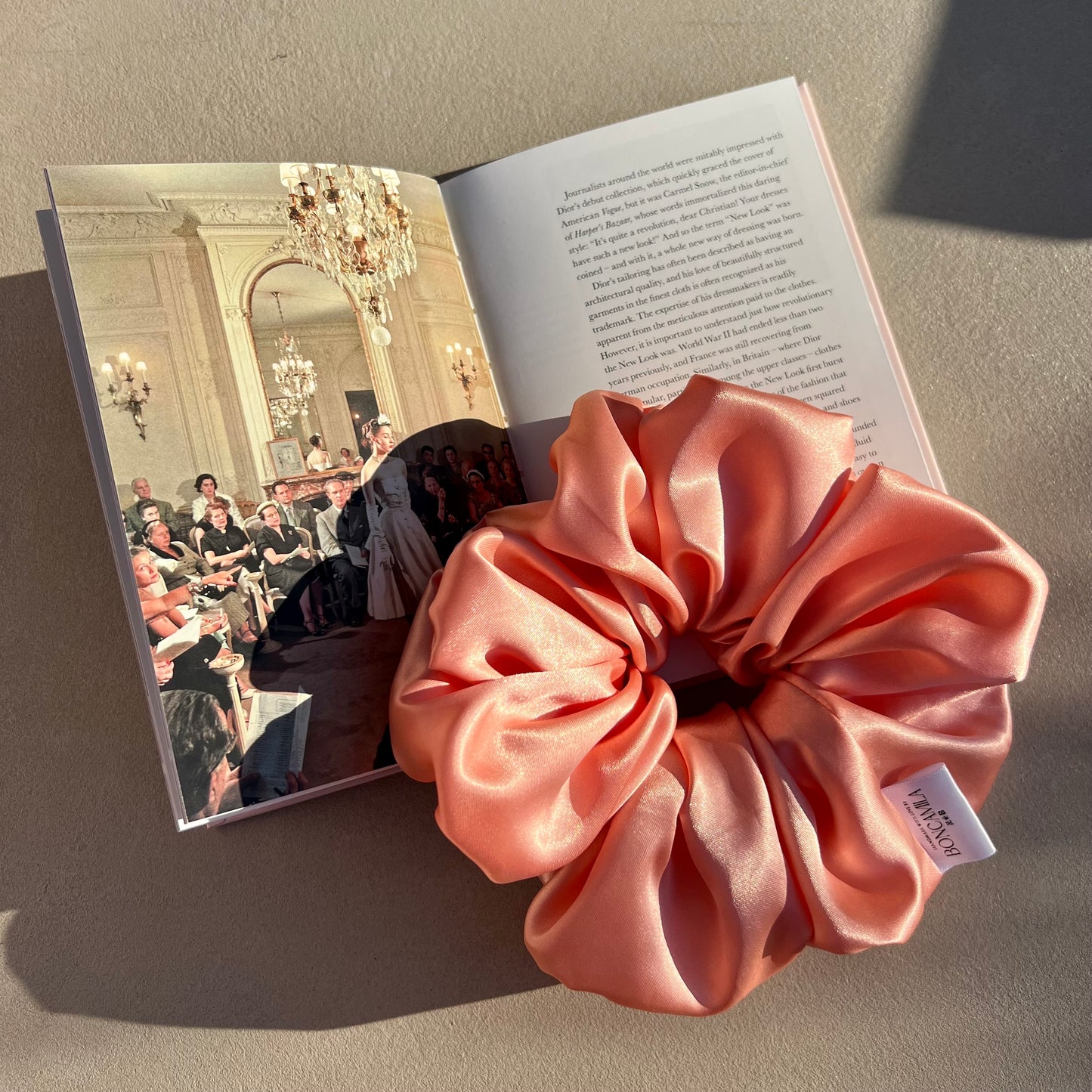 Luxury Silk Oversized Hair Scrunchie Handmade-Luxury Hair Accessories-Boncamila-Fashion Accessories-Coral