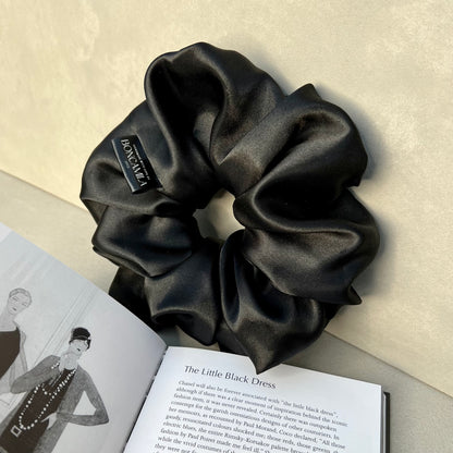 Luxury Silk Oversized Hair Scrunchie Handmade-Luxury Hair Accessories-Boncamila-Fashion Accessories-Black
