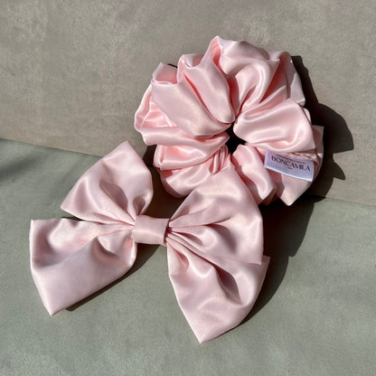 Premium Duchess Satin Hair Bow Handmade-Hair Bows-Luxury Fashion Accessories-Boncamila