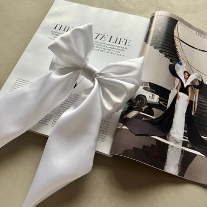Luxury Silk Hair Bow Handmade
