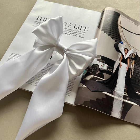 Luxury Silk Hair Bow Handmade