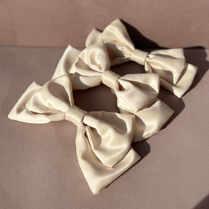 Premium Duchess Satin Hair Bow Handmade-Hair Bows-Luxury Fashion Accessories-Boncamila